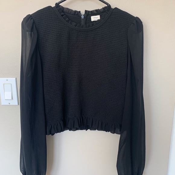 Aritiza Wilfred Tempest Smocked Chiffon Blouse - Picture 11 of 11